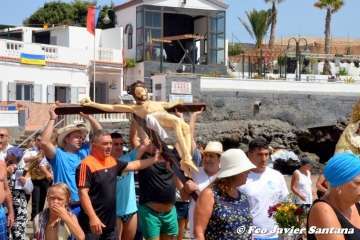 Misa y procesión terrestre-marítima de la playa de Ojos de Garza (Foto TA)